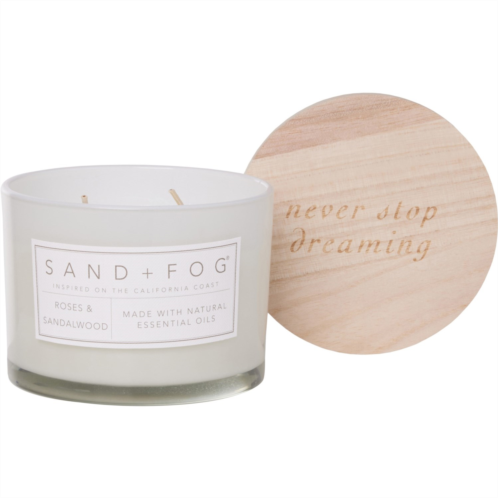 SAND AND FOG 12 oz. Never Stop Dreaming White Rose and Sandalwood Candle - 2-Wick