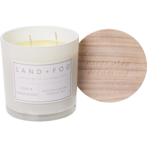 SAND AND FOG 21 oz. Never Stop Dreaming Roses and Sandalwood Candle - 3-Wick