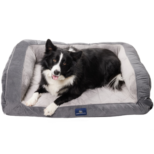 Serta Quilted Couch Dog Bed - 44x34”