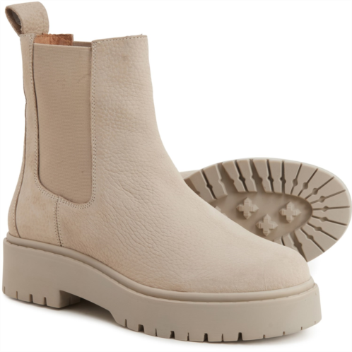 SHOECOLATE Made in India Platform Chelsea Boots - Nubuck (For Women)