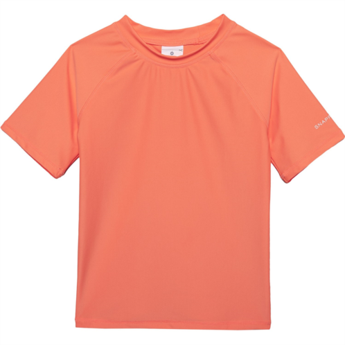 Snapper Rock Toddler Girls Tangerine Rash Guard - UPF 50+, Short Sleeve