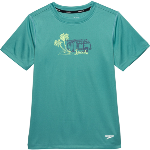 Speedo Big Boys Graphic Swim Shirt - UPF 50+, Short Sleeve