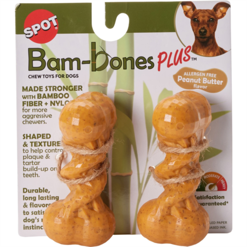 Spot Twist Bones Dog Chew Toy - 2-Pack, 4”
