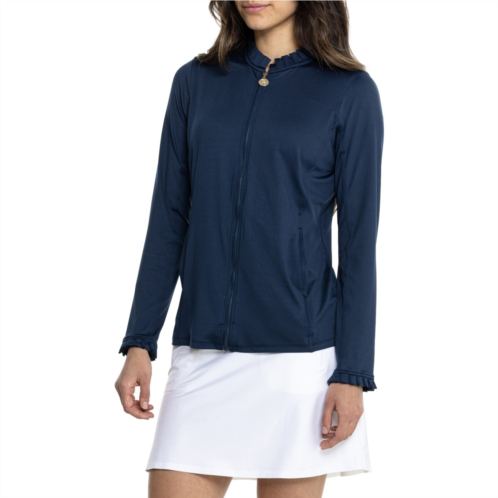 Stella Parker Ruffle Collar Shirt - UPF 50, Full Zip, Long Sleeve
