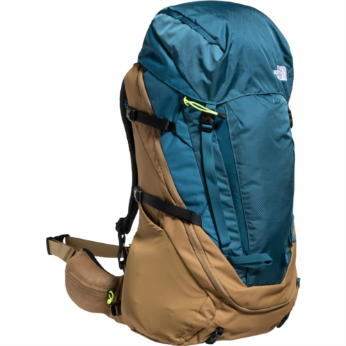 The North Face Terra 65 L Backpack - Blue Coral-Utility Brown-Ledwig Yellow