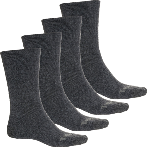 Timberland Solid Marled Boot Socks - Crew, 4-Pack (For Men)