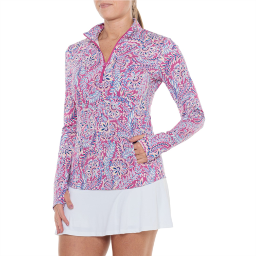 Tommy Bahama Popover Zip Neck Shirt - UPF 50, Long Sleeve