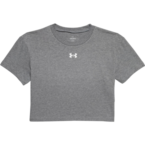 Under Armour Big Girls Crop Sportstyle Logo Crop T-Shirt - Short Sleeve