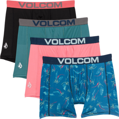 Volcom Sport-Performance Printed Boxer Briefs - 4-Pack