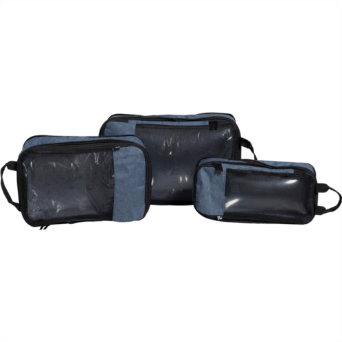 W+W Deluxe Packing Cubes - 3-Pack, Heather Navy