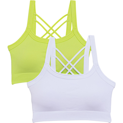 Yogalicious Claire Ribbed Seamless Strappy Back Sports Bra - 2-Pack, Low Impact