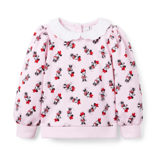 Janie and Jack Disney Minnie Mouse Collared Sweatshirt