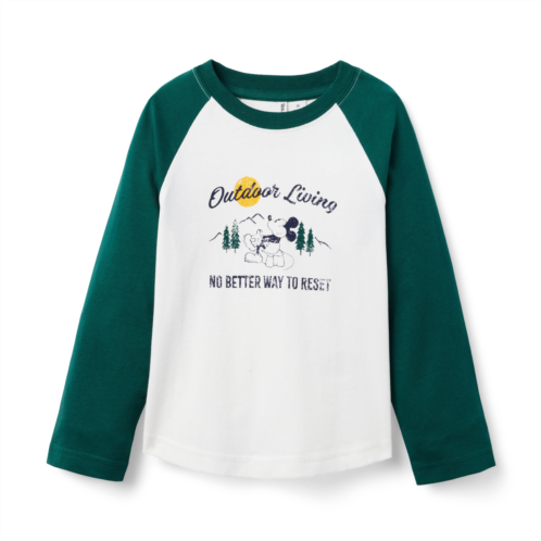 Janie and Jack Disney Mickey Mouse Raglan Baseball Tee