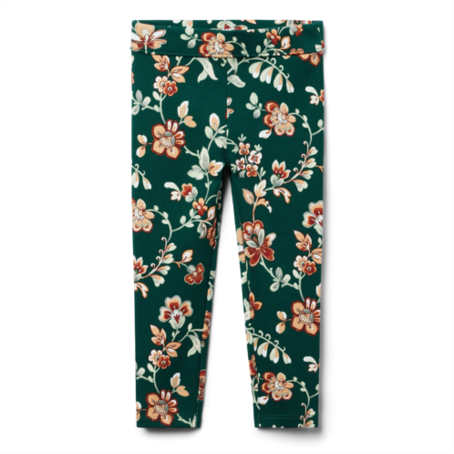 Janie and Jack Floral Button Cuff Ponte Pant