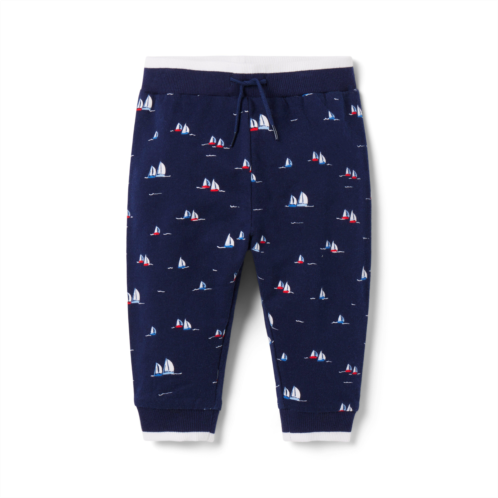 Janie and Jack Baby Sailboat French Terry Jogger