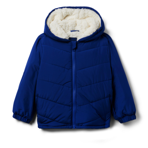 Janie and Jack Sherpa-Lined Hooded Puffer Jacket