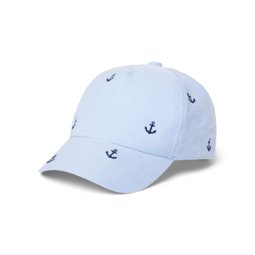 Janie and Jack Embroidered Anchor Cap