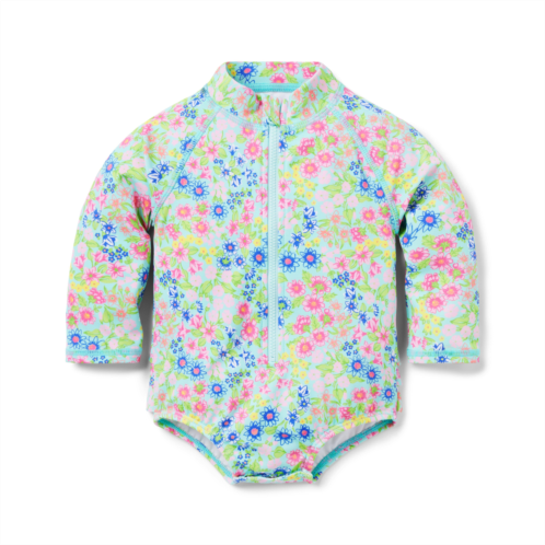 Janie and Jack Baby Recycled Floral Rash Guard Swimsuit