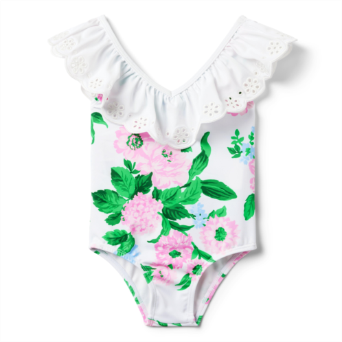 Janie and Jack Recycled Floral Eyelet Swimsuit