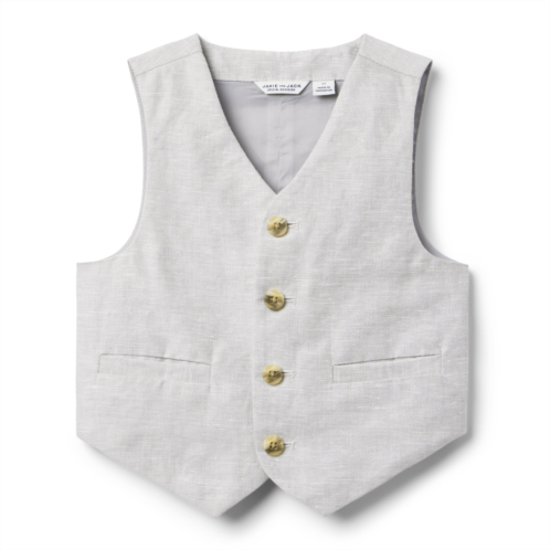 Janie and Jack Linen-Cotton Suit Vest