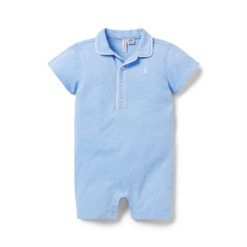 Janie and Jack Baby Bunny Pique Polo Romper
