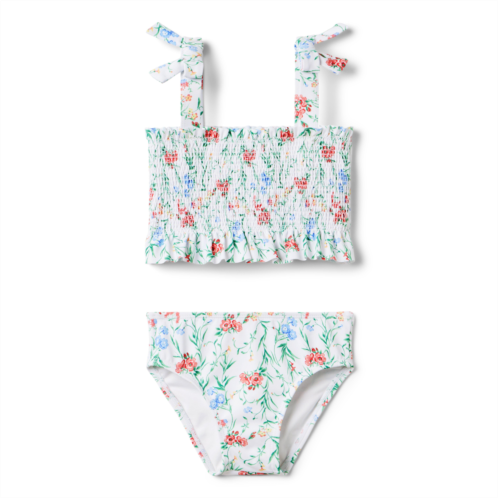 Janie and Jack Recycled Floral Smocked 2-Piece Swimsuit