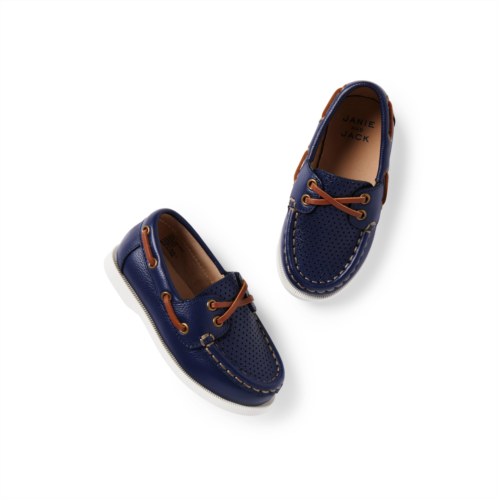 Janie and Jack Perforated Boat Shoe