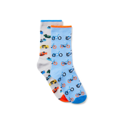 Janie and Jack Car And Motorcycle Sock 2-Pack