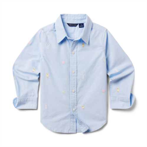 Janie and Jack The Embroidered Oxford Shirt