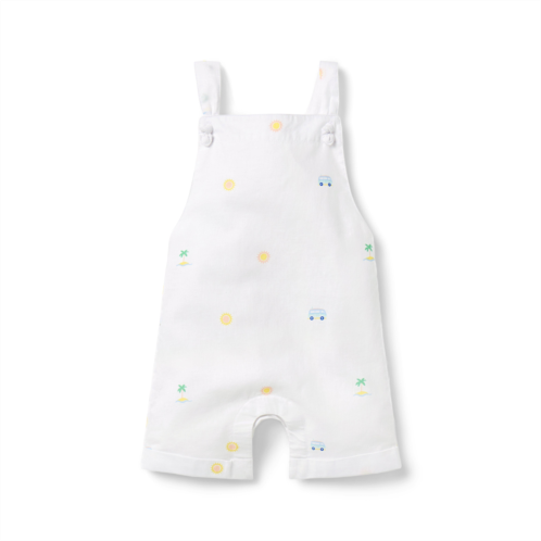 Janie and Jack Baby Beach Icon Linen-Cotton Overall