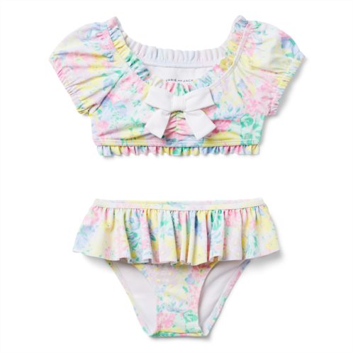 Janie and Jack Recycled Floral Ruffle 2-Piece Swimsuit
