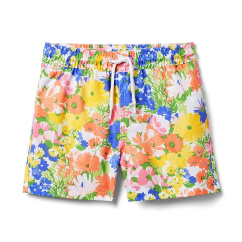 Janie and Jack Recycled Floral Swim Trunk