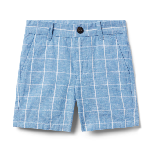 Janie and Jack The Tattersall Linen-Cotton Short