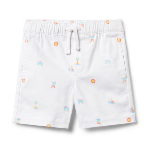 Janie and Jack Surf Icon Twill Pull-On Short