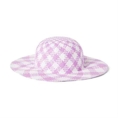 Janie and Jack Gingham Straw Sun Hat