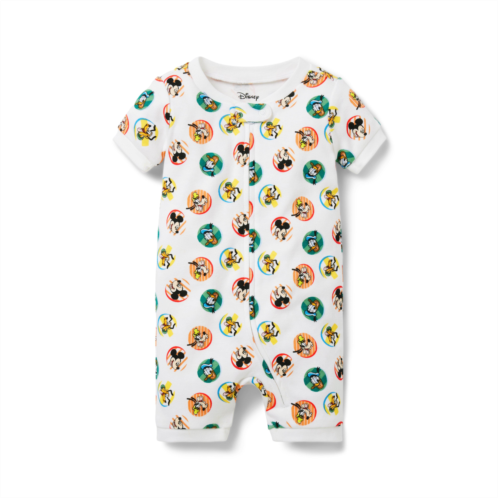 Janie and Jack Baby Good Night Short Zip Pajama In Disney Mickey Mouse Friends