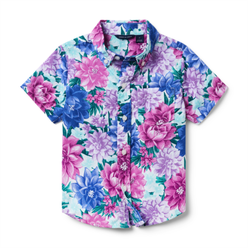 Janie and Jack Floral Poplin Shirt