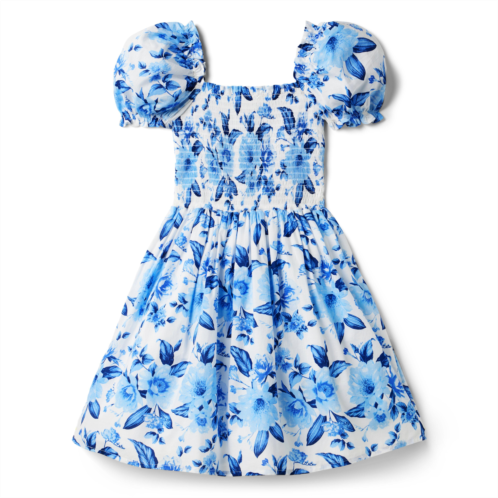 Janie and Jack The Grace Smocked Puff Sleeve Dress