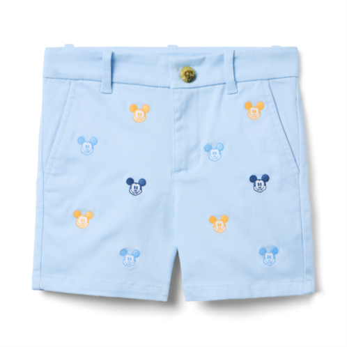 Janie and Jack Disney Mickey Mouse Embroidered Twill Short