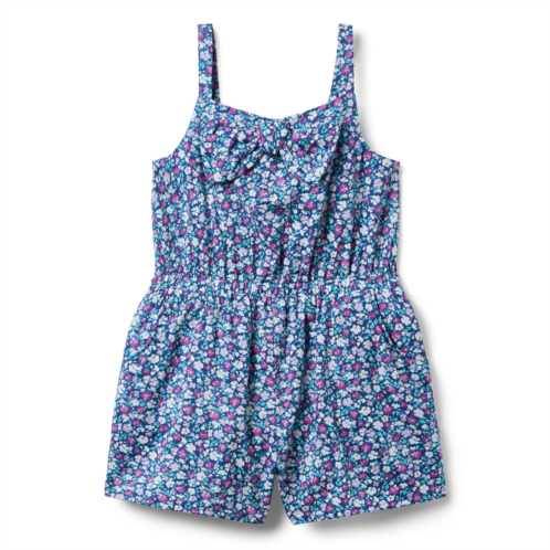 Janie and Jack Floral Bow Romper