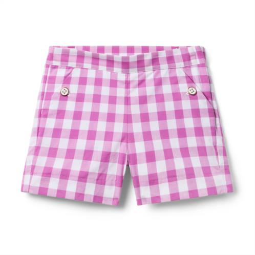 Janie and Jack Gingham Poplin Short