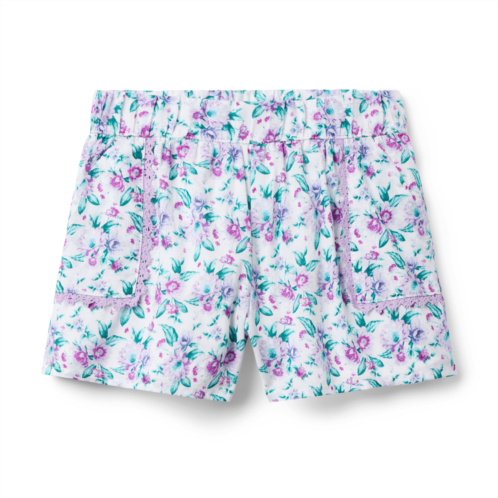 Janie and Jack Floral Lace Trim Short