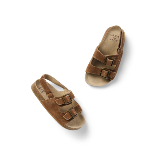 Janie and Jack Leather Buckle Sandal