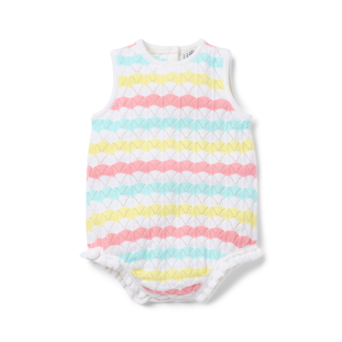 Janie and Jack Baby Striped Crochet Romper