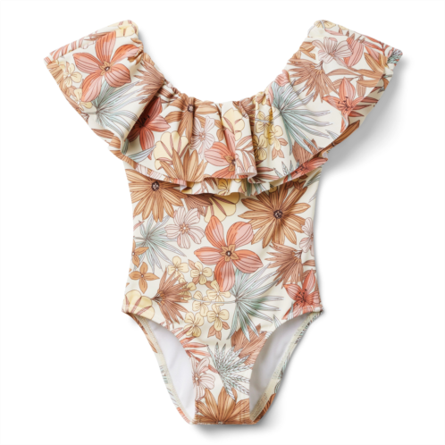 Janie and Jack Recycled Floral Ruffle Swimsuit