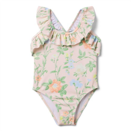 Janie and Jack Recycled Floral Ruffle Swimsuit