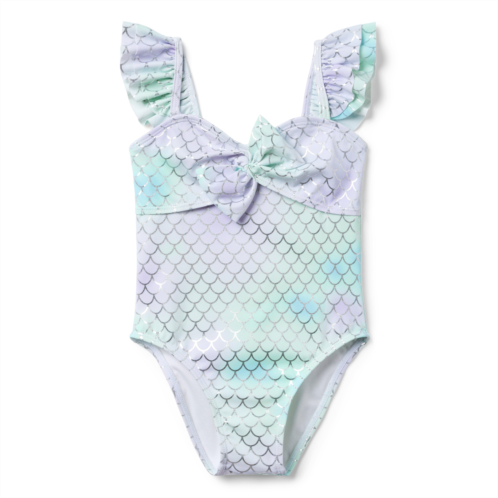 Janie and Jack Recycled Mermaid Bow Swimsuit