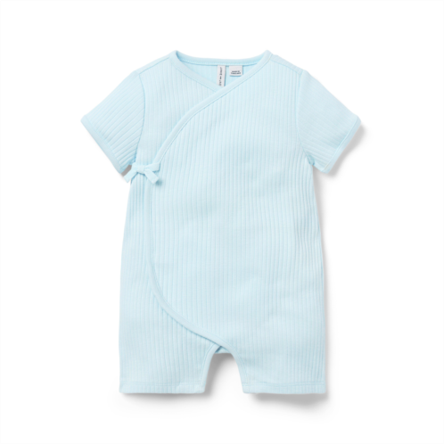 Janie and Jack Baby Ribbed Wrap Romper