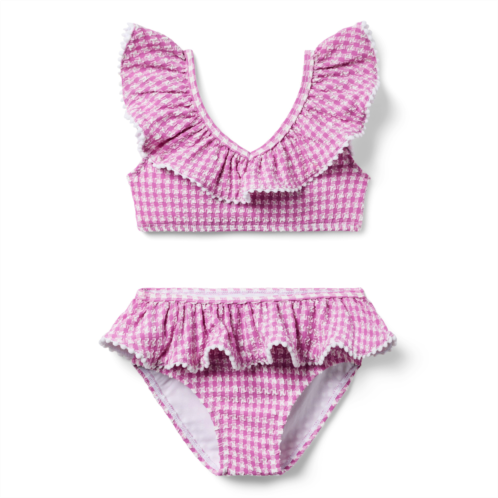 Janie and Jack Recycled Gingham Ruffle 2-Piece Swimsuit