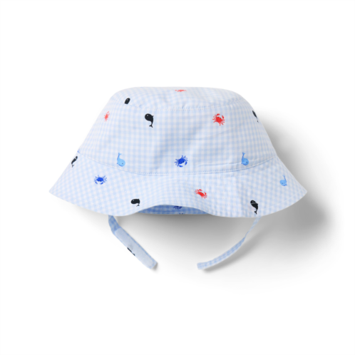 Janie and Jack Baby Gingham Sea Animal Bucket Hat